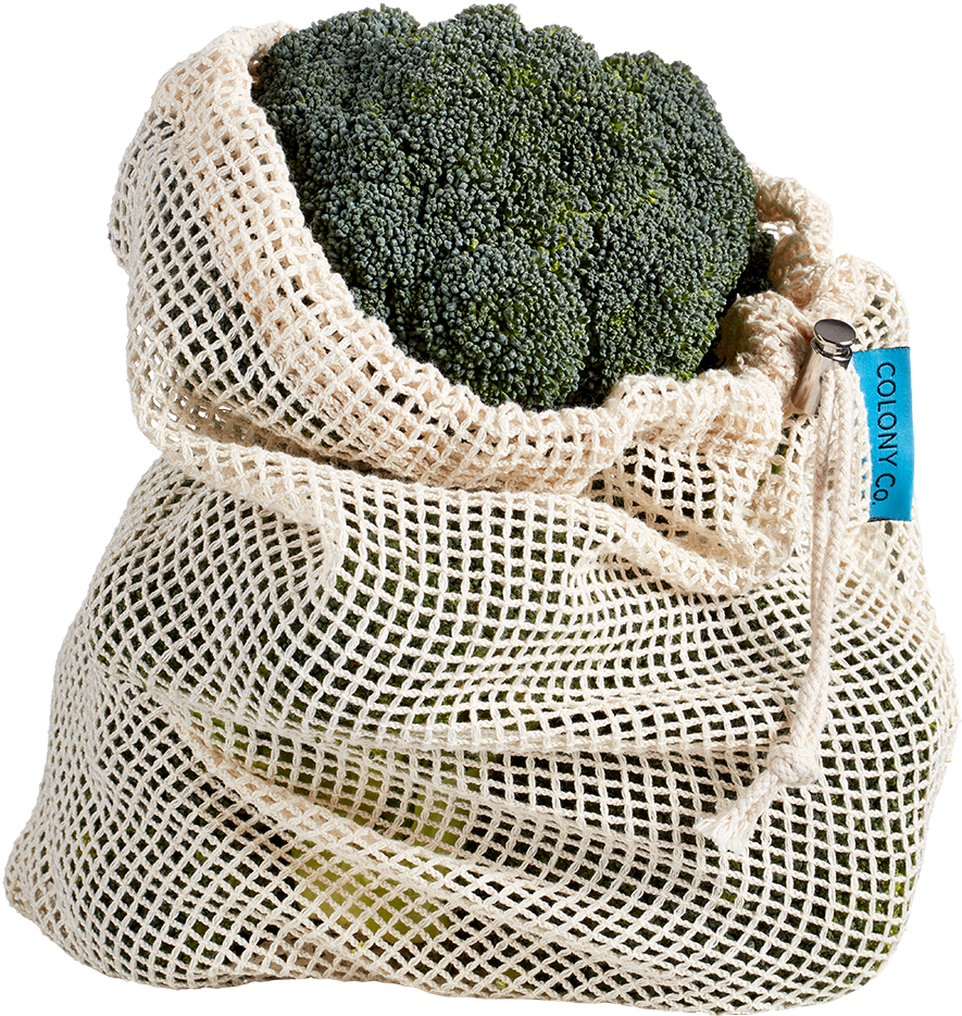 Reusable Produce Bags - Broccoli (948x1000), Png Download