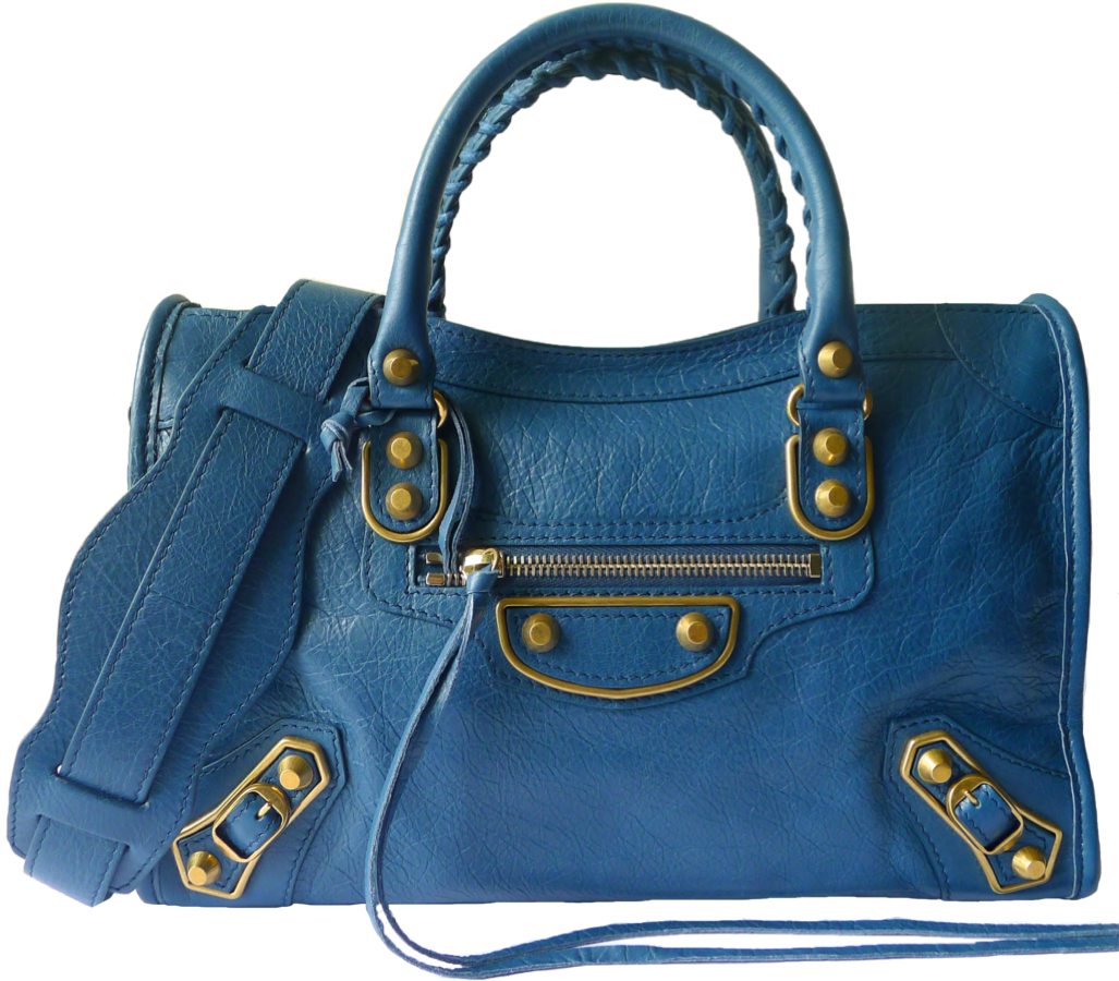 Sell Handbags Blue Balenciaga Purse - Handbag (1367x1204), Png Download