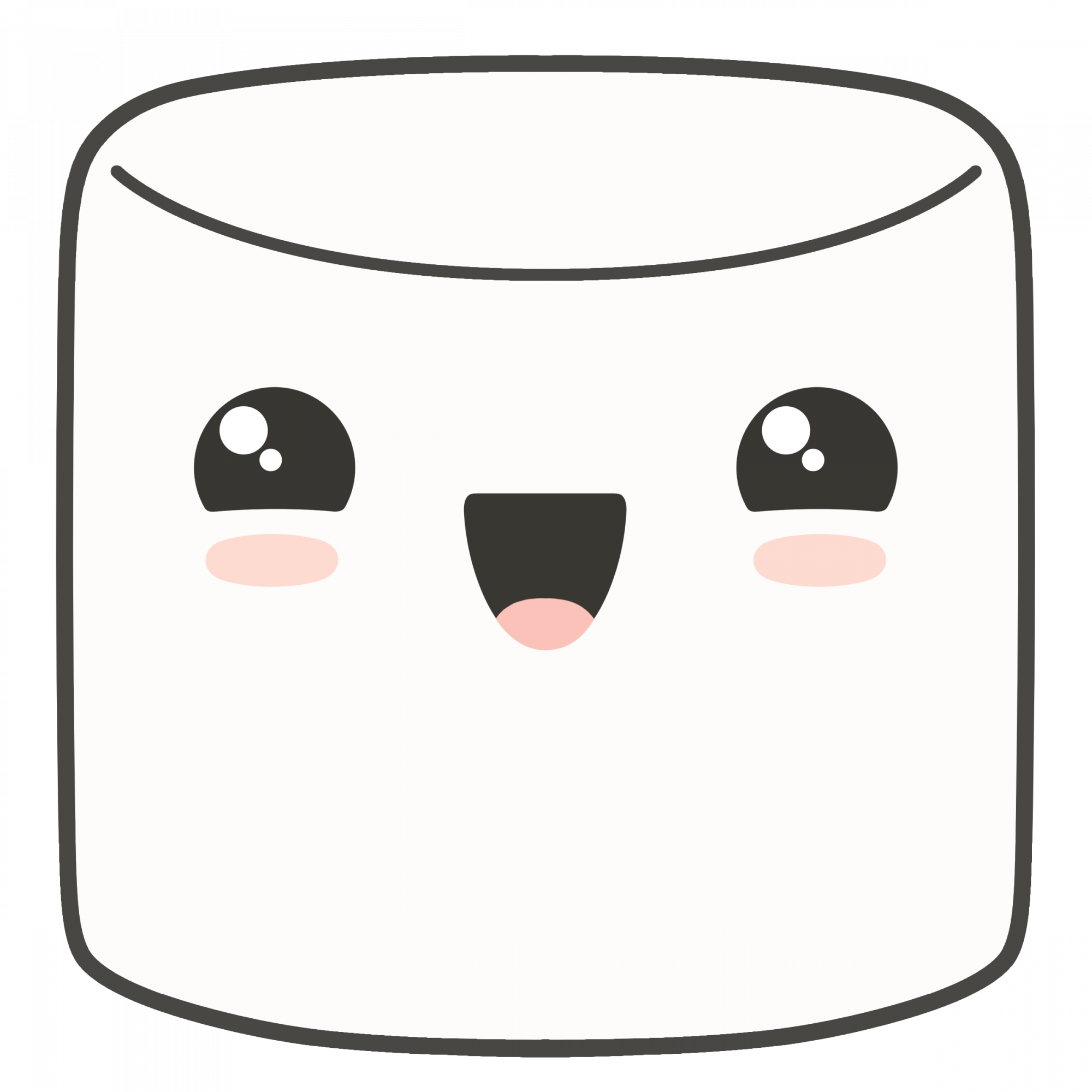Excited Marshmallow - Sad Marshmallow (2000x2000), Png Download