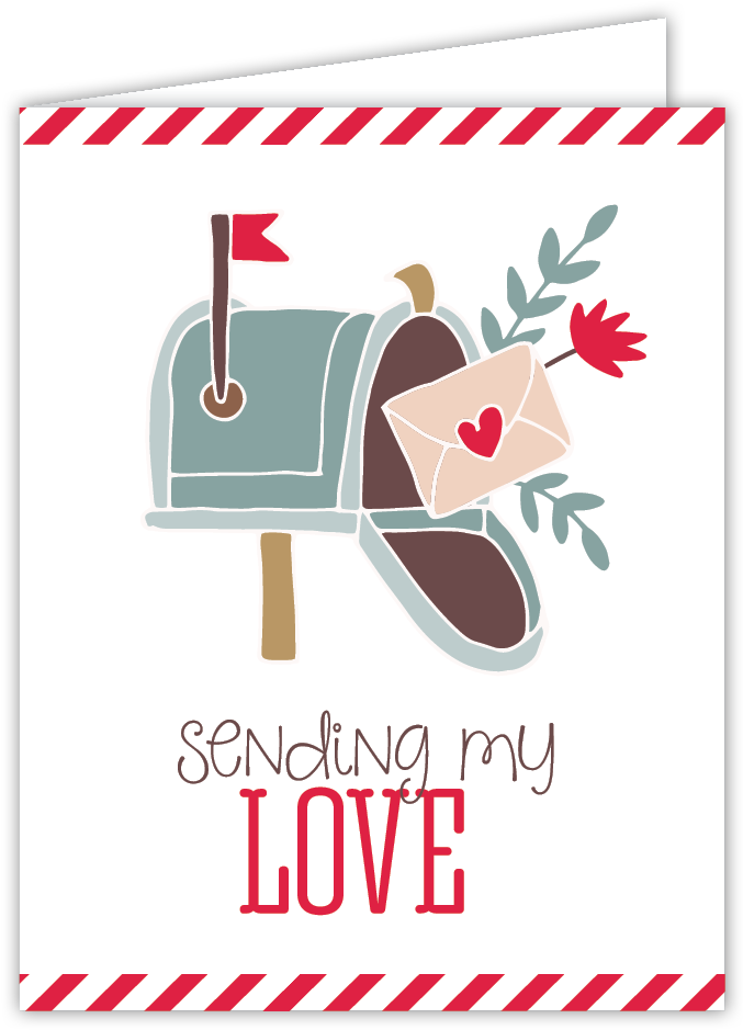 219-1016 Sending My Love Mailbox - Illustration (700x967), Png Download