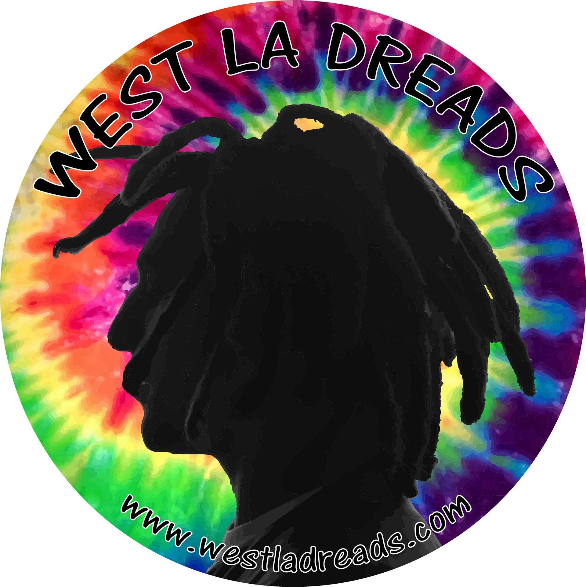 Stickers For "west La Dreads" - Circle (1920x1921), Png Download