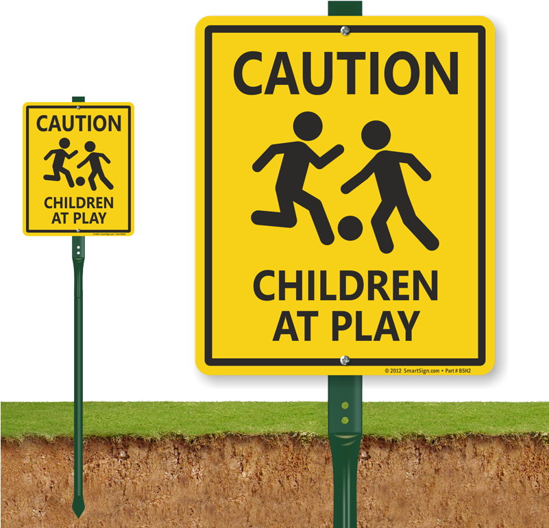 Children At Play Caution Sign For Lawn - Please Keep Pets Off The Landscaping (800x800), Png Download