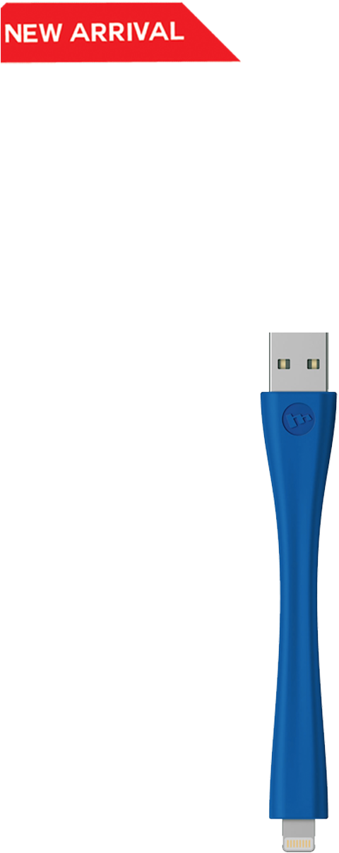 Mophie Memory Flex Royal Blue Lightning Iphone Ipad - Paint Brush (1241x1240), Png Download