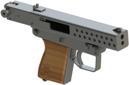 Load In 3d Viewer Uploaded By Anonymous - Mini Machine Pistol (960x407), Png Download