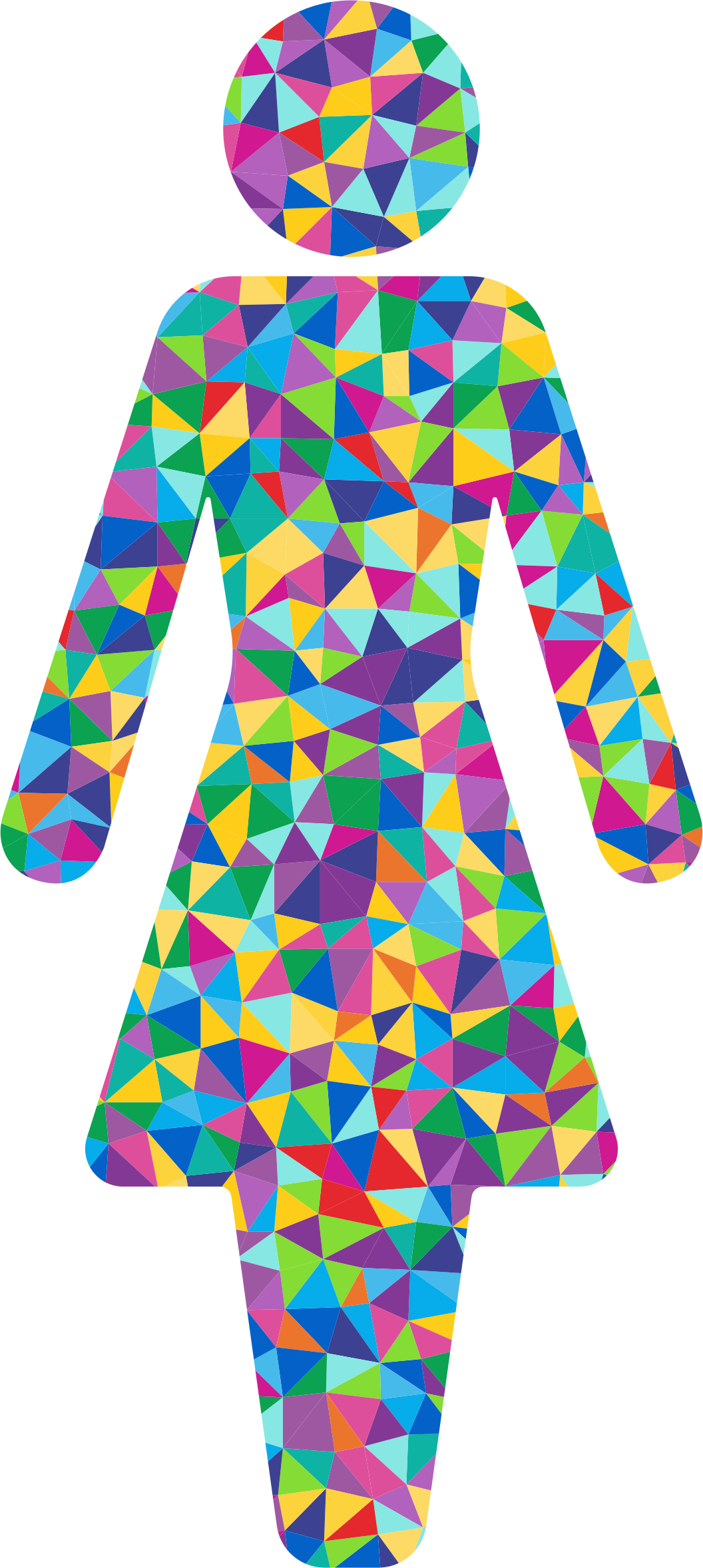 This Free Icons Png Design Of Prismatic Low Poly Female (1056x2356), Png Download