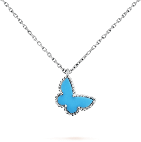Sweet Alhambra Butterfly Pendant, Gold - Van Cleef Alhambra Diamond Pendant (620x620), Png Download