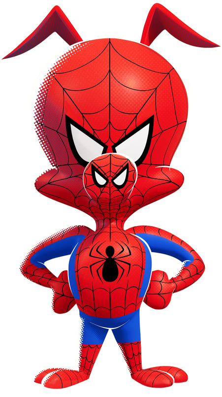 Spider Ham By Hz Designs Dcv50at-pre - Spider Ham Into The Spider Verse Poster (985x811), Png Download