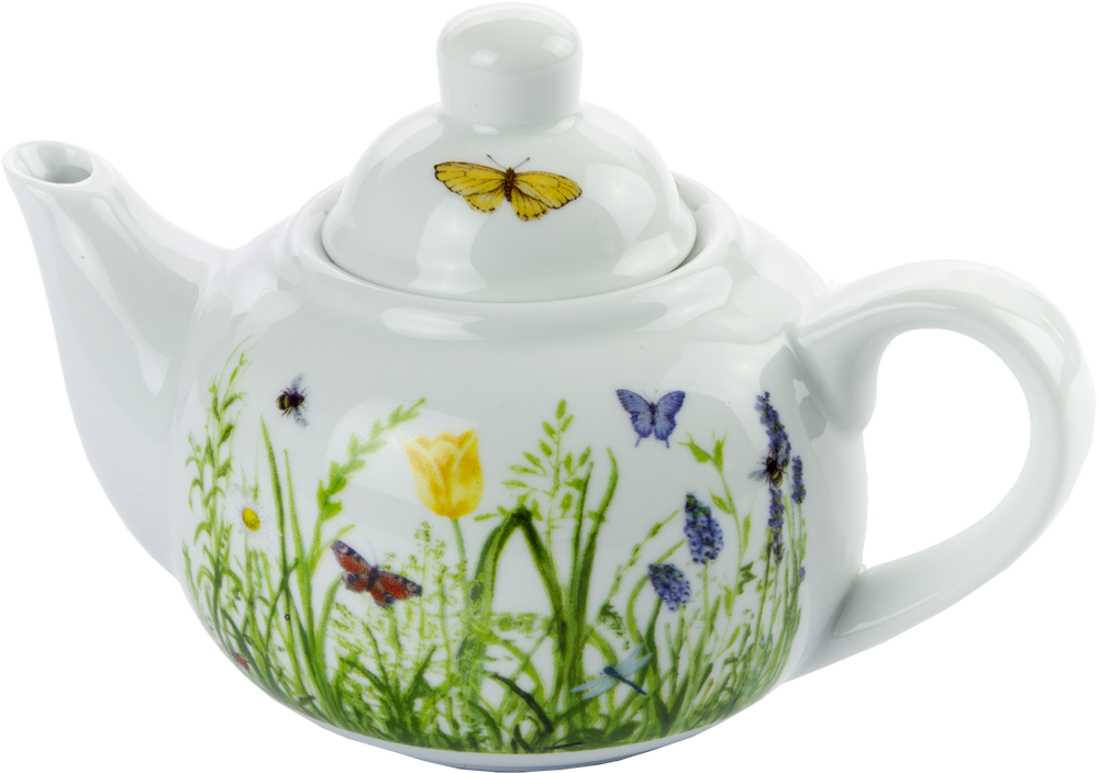 Picture Of Teapot Flowers And Butterflies Collection - Tisaniera Png (1280x1280), Png Download