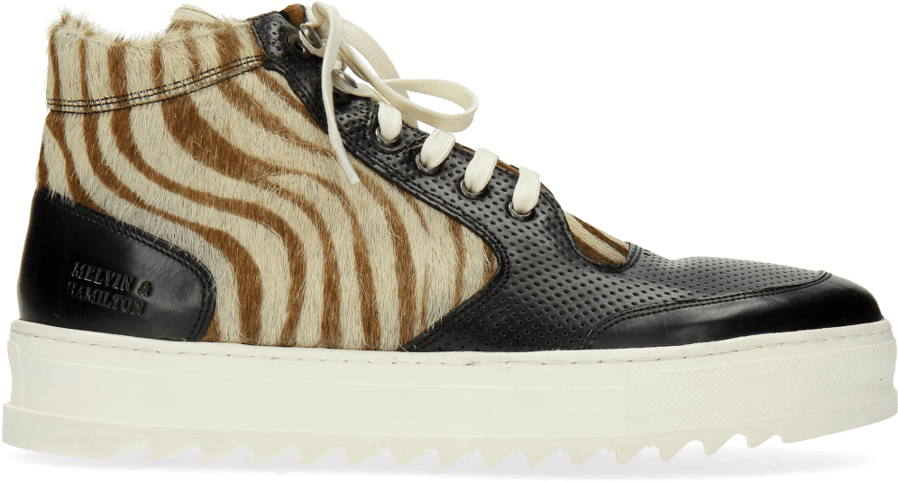Sneakers Max 1 Perfo Hair On Black Zebra - Walking Shoe (1024x1024), Png Download