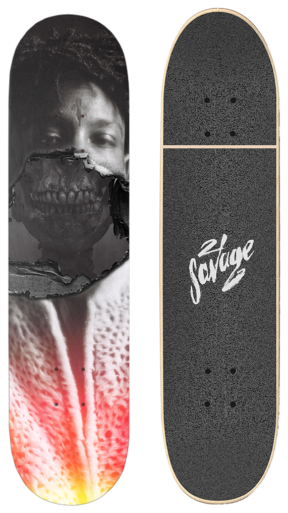 Slide - 21 Savage Skateboard (1080x1080), Png Download