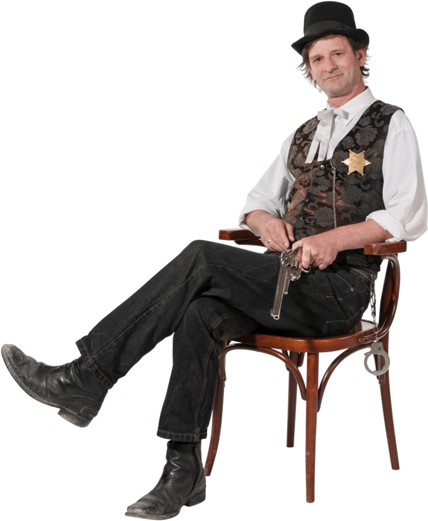 Willie Deputy Sheriff - Sitting (1000x1500), Png Download