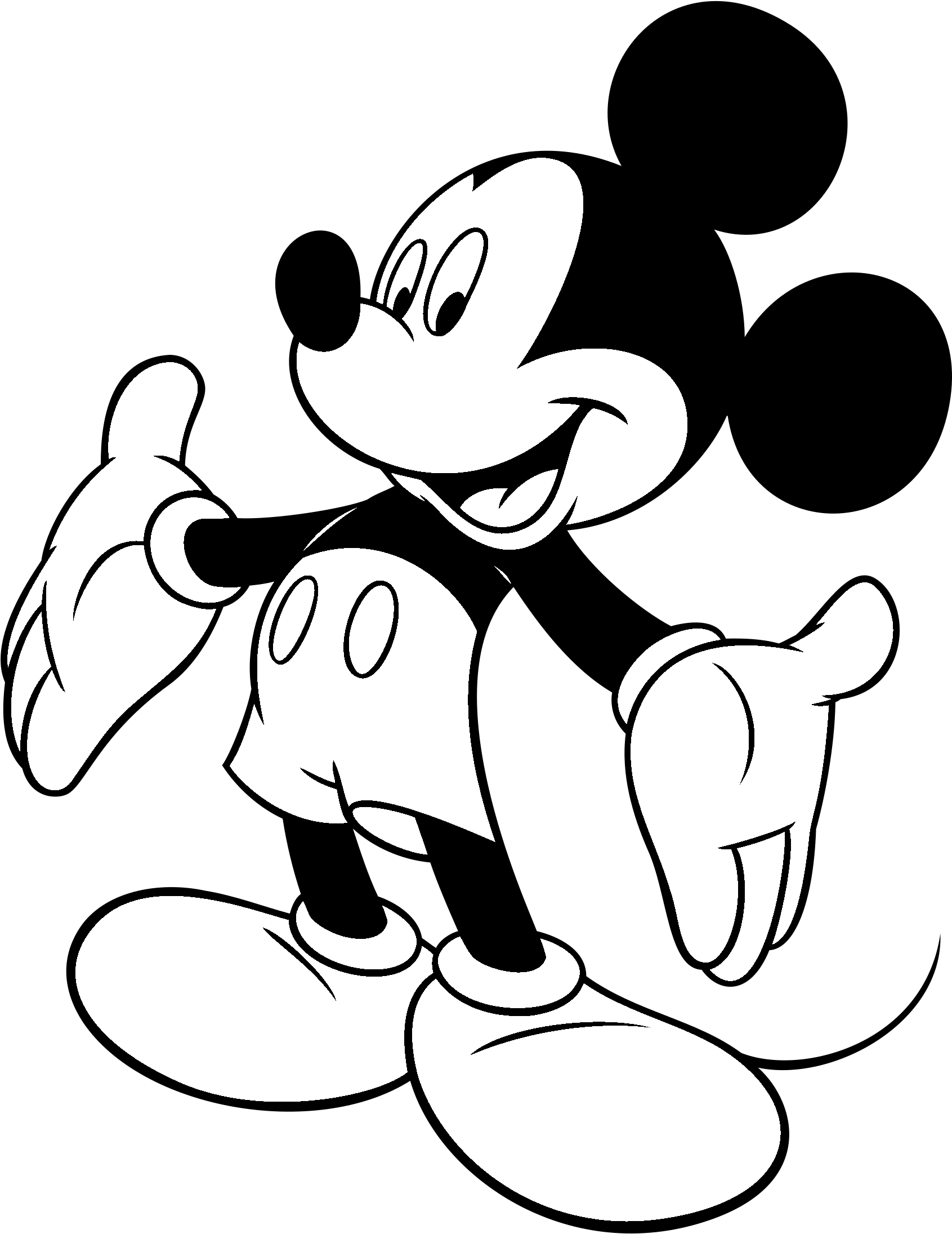 2400 X 2400 Freebiesupply - Mickey Mouse Para Pintar (2400x2400), Png Download