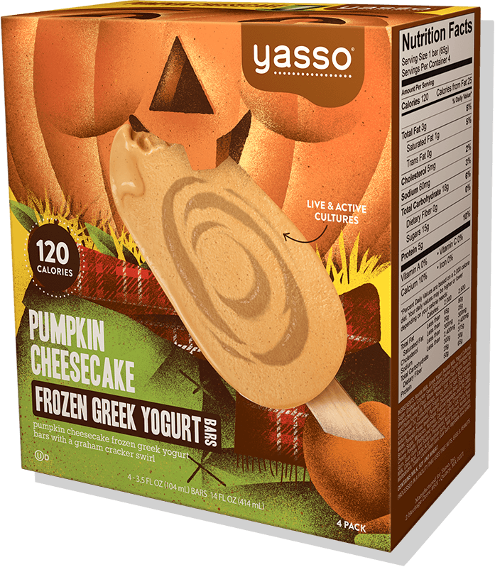 Freaky Good Flavor All Season Long - Yasso Pumpkin Cheesecake Bars (697x799), Png Download