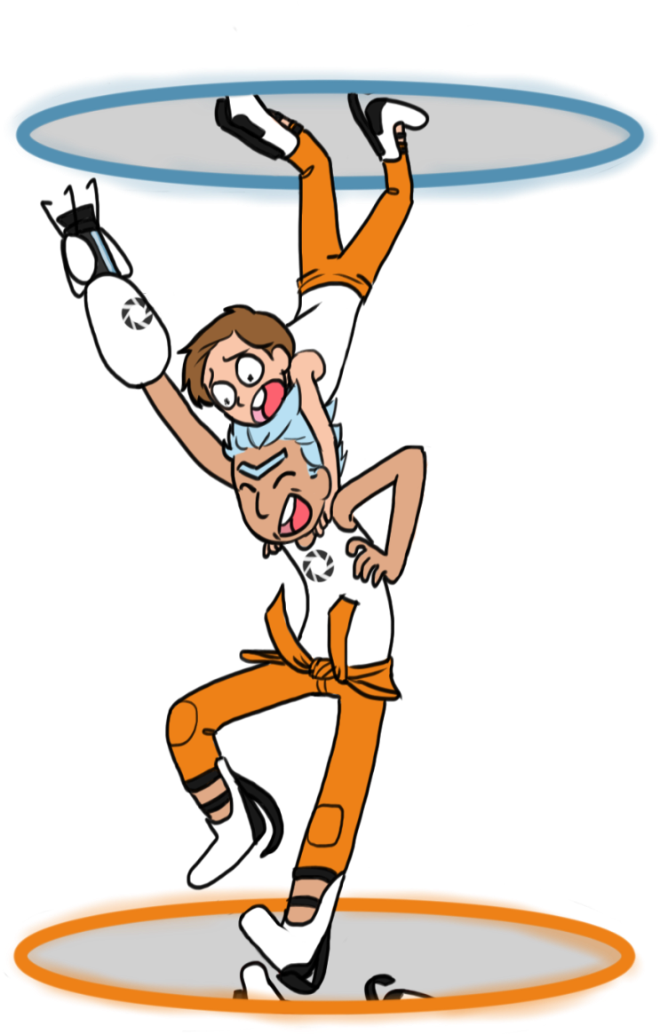Rick And Morty Thinking With Portals - Slam Dunk (1280x1280), Png Download