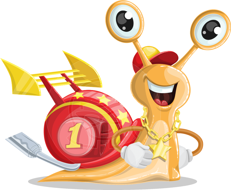 Racer Snail Cartoon Vector Character Aka Mr - Vector Graphics (957x1060), Png Download