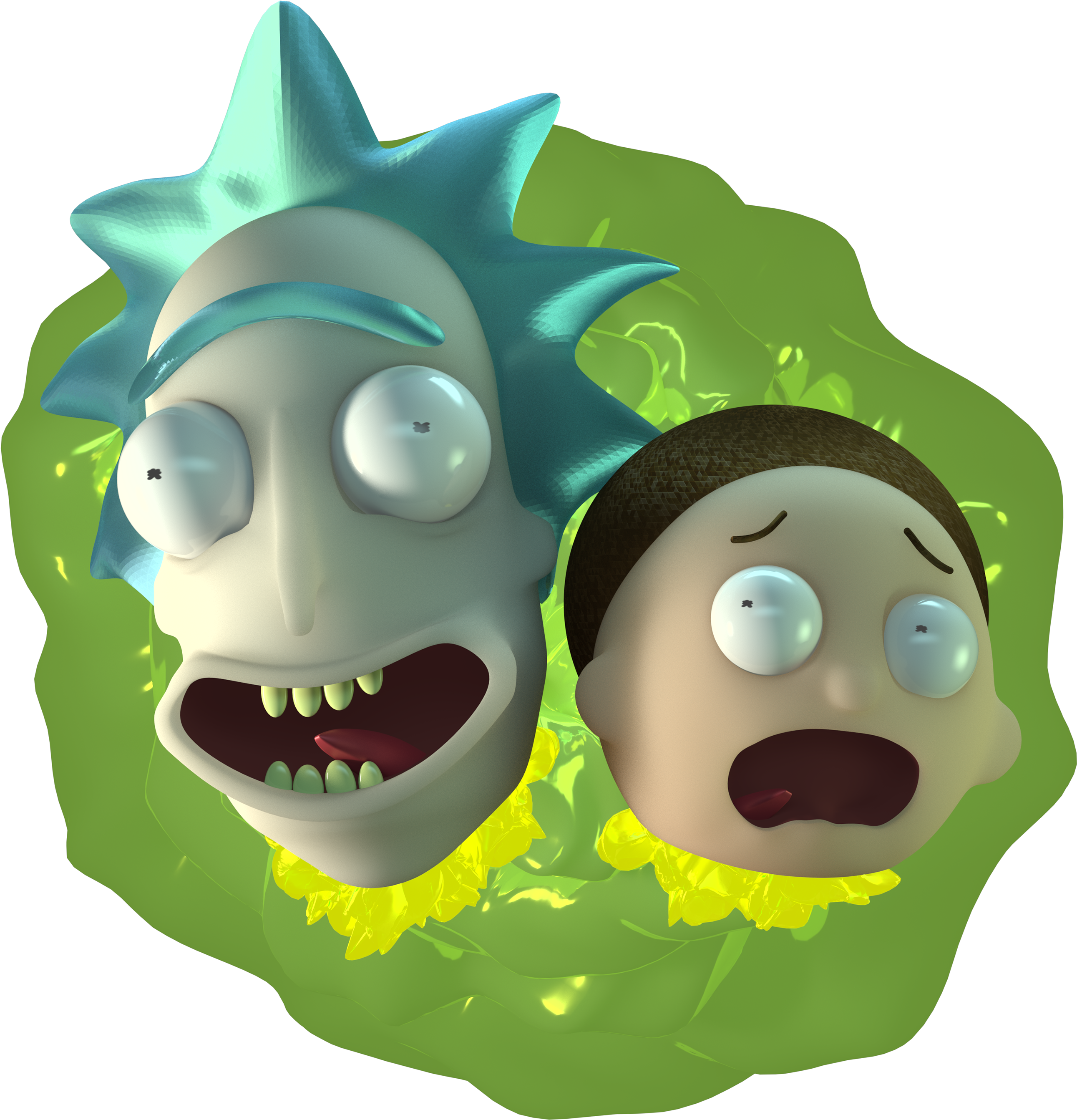 Rick And Morty (3840x2798), Png Download