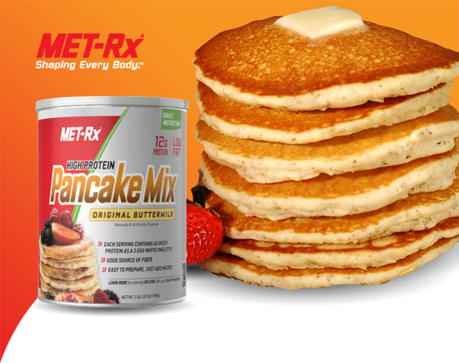 Met-rx High Protein Pancake Mix Review - Salty Almond Cheese Pancakes With Lard (660x523), Png Download