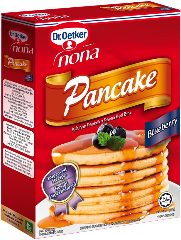 Pancakes Blueberry - Dr Oetker Pancake Mix (636x831), Png Download