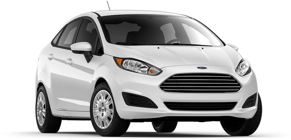 White 2019 Ford Fiesta On White - 2019 Ford Fiesta Sedan (1000x550), Png Download