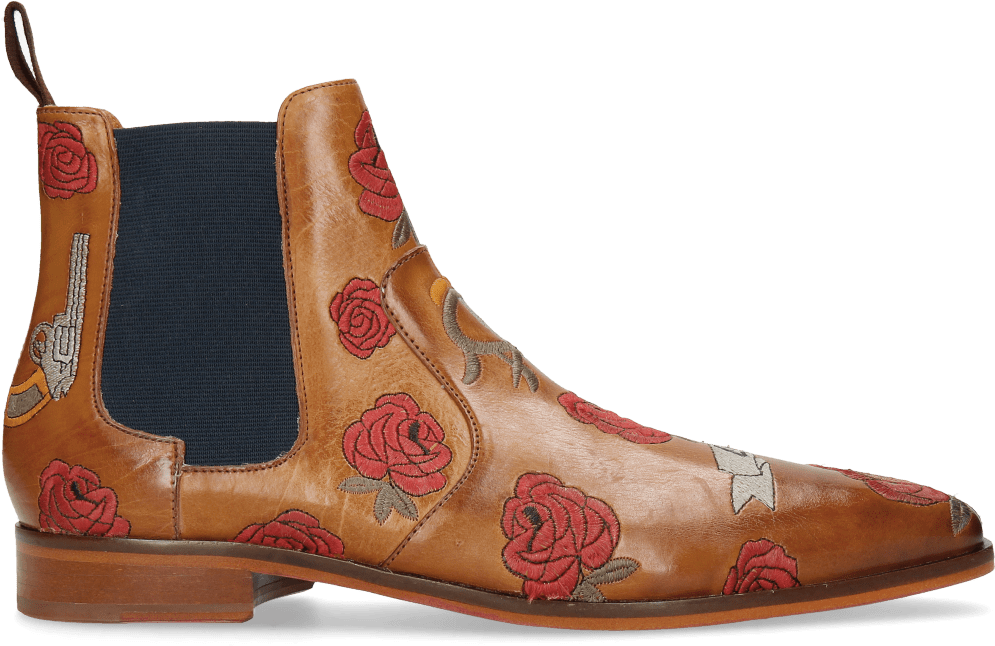 Ankle Boots Jordan 2 Indus Tan Embroidery Bee - Chelsea Boot (1024x1024), Png Download