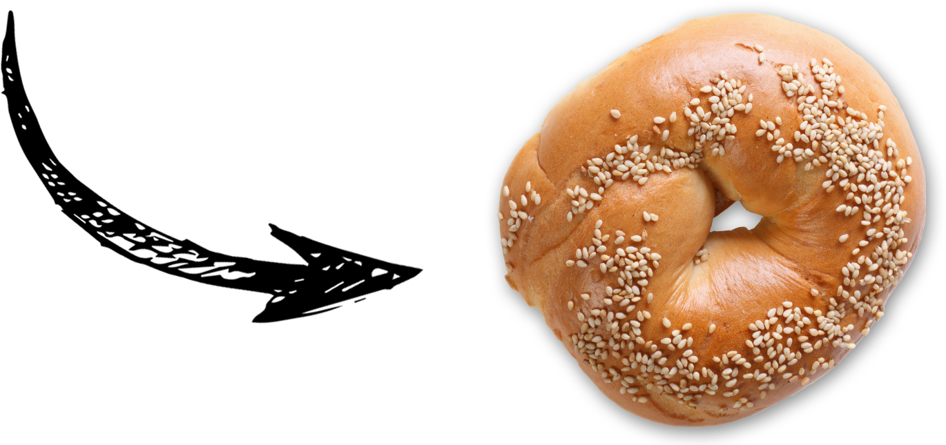 About Arrow Bagel Psdwebdesgr 2017 10 05t09 - Bun (1920x647), Png Download