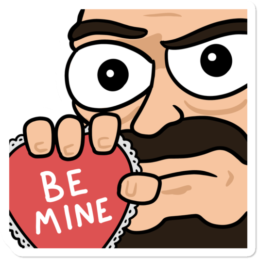 Danno Valentines Day Special Edition Sticker Sticker (650x650), Png Download