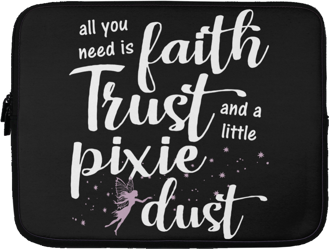 Pixie Dust Fairy Laptop Sleeve - Calligraphy (1155x1155), Png Download