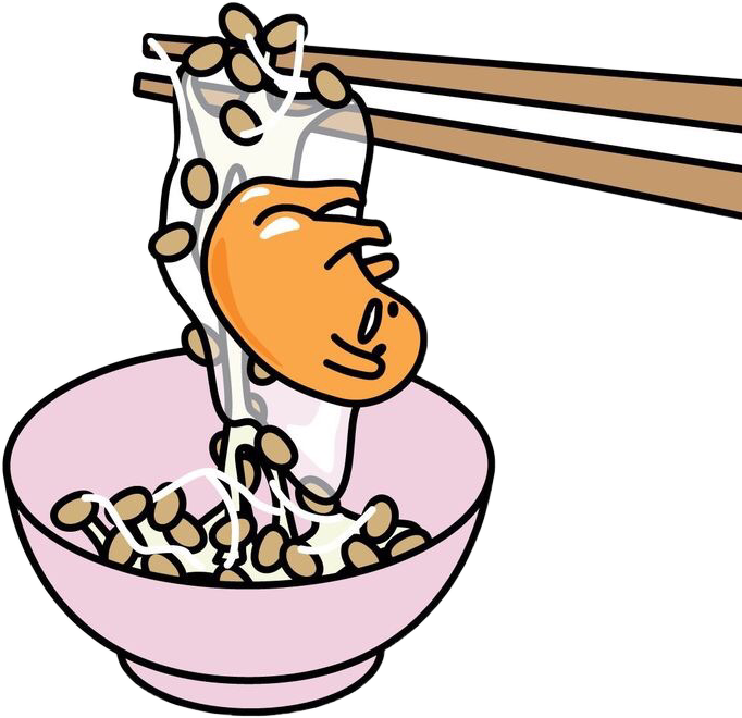 Chopsticks Transparent Gudetama - Gudetama Natto (682x660), Png Download