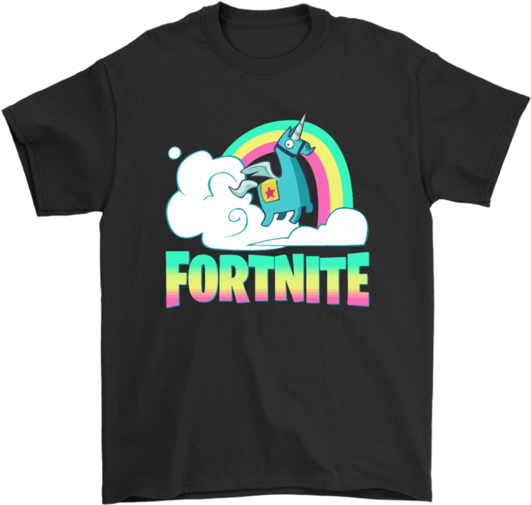 Fortnite Battle Royale Rainbow Llama Unicorn Shirts-potatotee - We Re Just Two Lost Souls Swimming Fish Bowl (900x900), Png Download