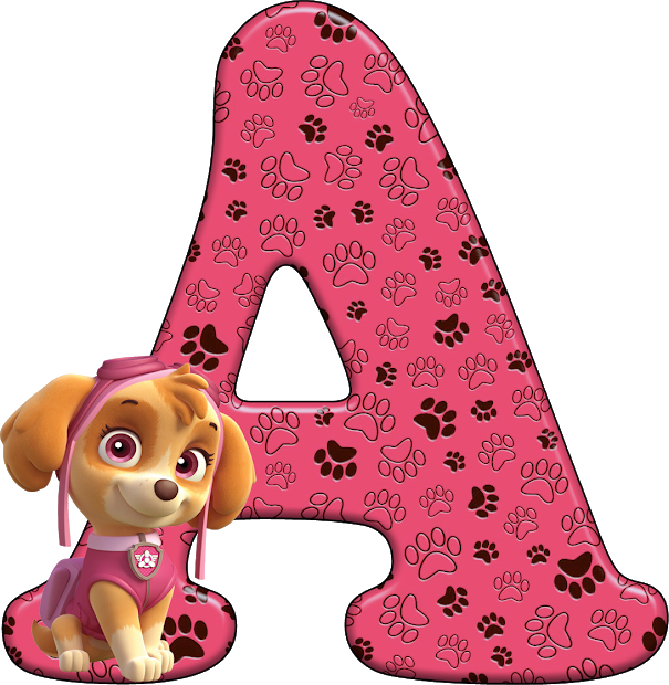 - Alfabeto - Patrulha Canina - Alfabeto Patrulha Canina Skye (605x620), Png Download