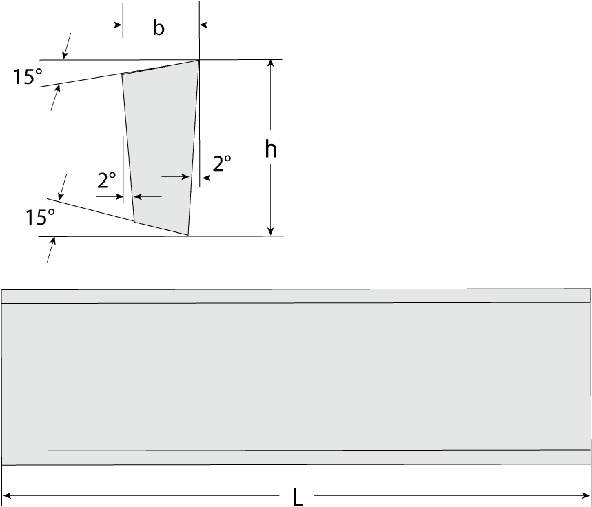 Din4964l1 Irregular Trapezoid Tool Bit L-1 - Monochrome (858x743), Png Download