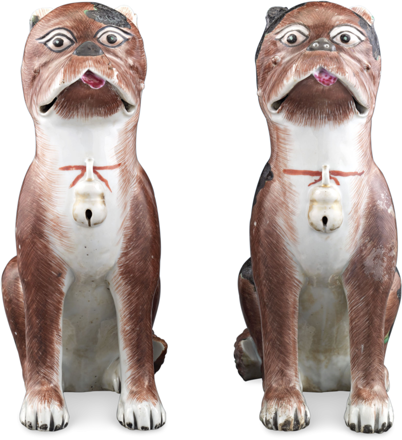 Porcelain Chinese Pug Dogs - Otter (1250x1000), Png Download