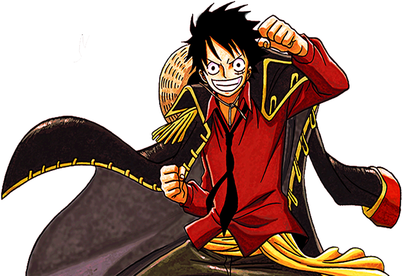 Luffy Vs Natsu And Gray - One Piece Luffy Black Cape (804x575), Png Download