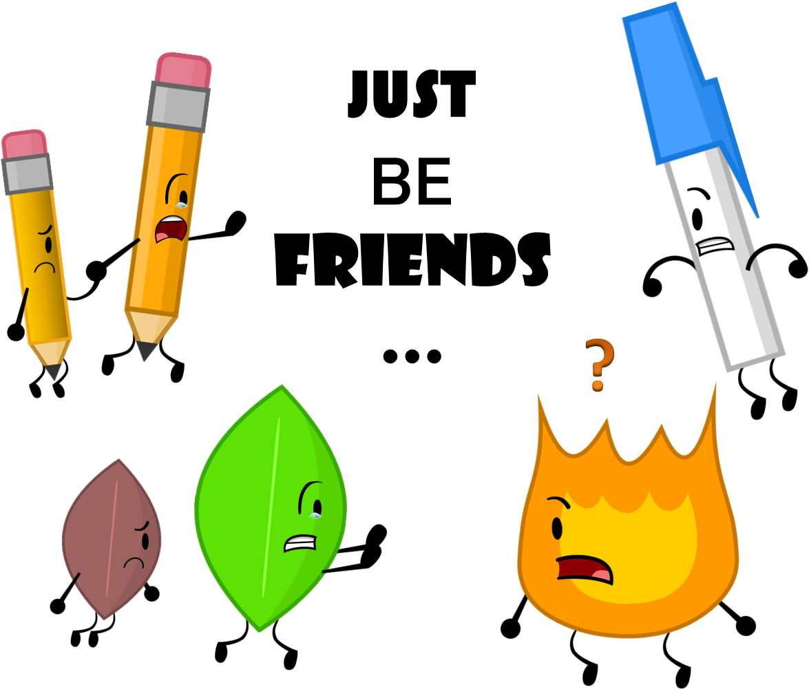 Bfdi Game Hacked Gamesworld - Bfdi Just Be Friends (1188x1013), Png Download