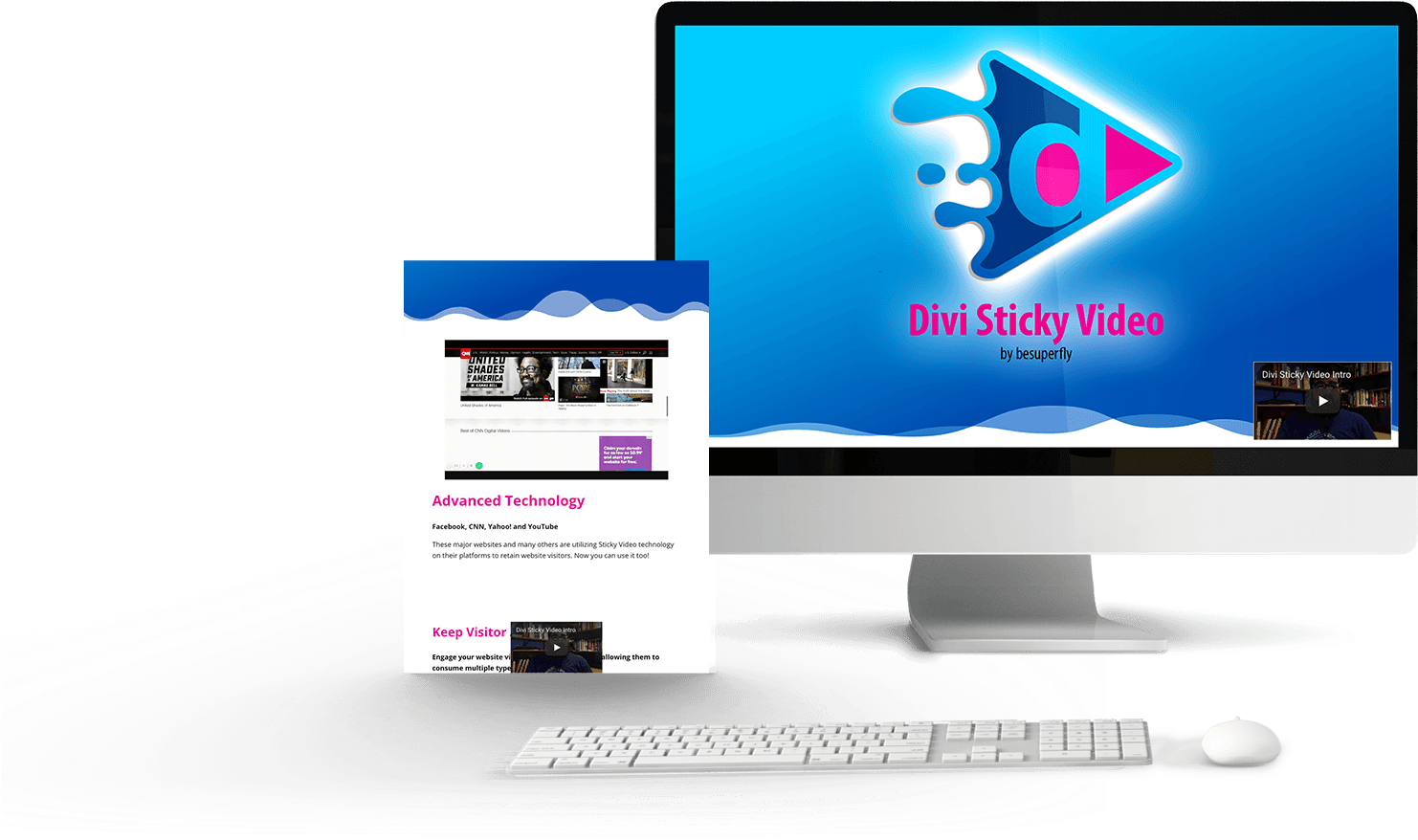 Divi Sticky Video - Online Advertising (2500x909), Png Download