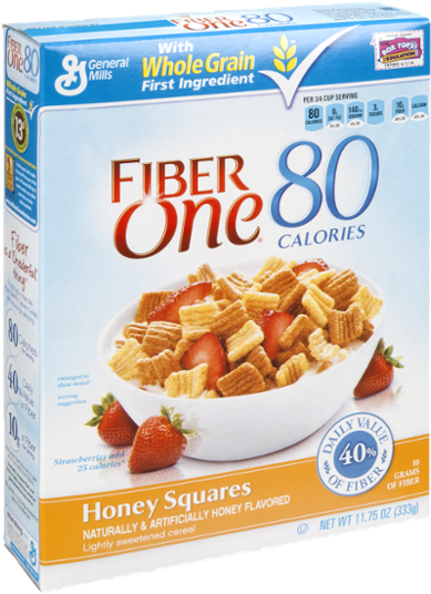 General Mills Fiber One Honey Squares (600x600), Png Download