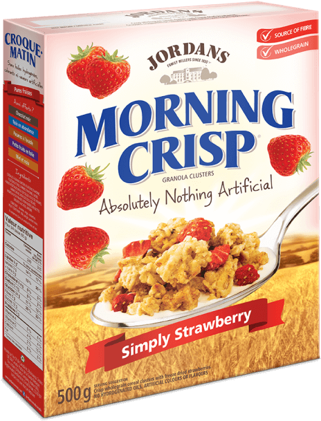 Crispy Whole Grain Cereal Clusters With Freeze Dried - Jordans Morning Crisp Cereal (500x640), Png Download
