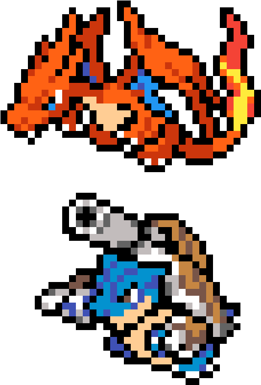 Mega Charizard And Blastoise - Pixel Pokemon Gifs Mega Charizard (1400x1400), Png Download