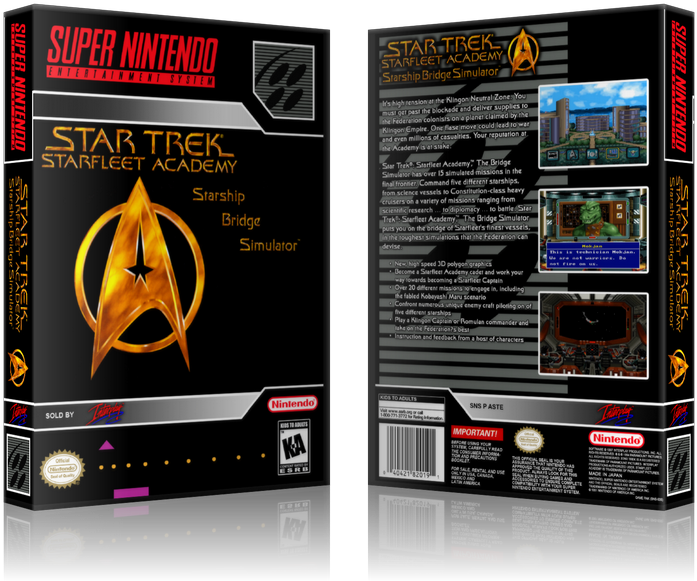 Star Trek Starfleet Academy Replacement Nintendo Snes - Super Nintendo Entertainment System (900x650), Png Download