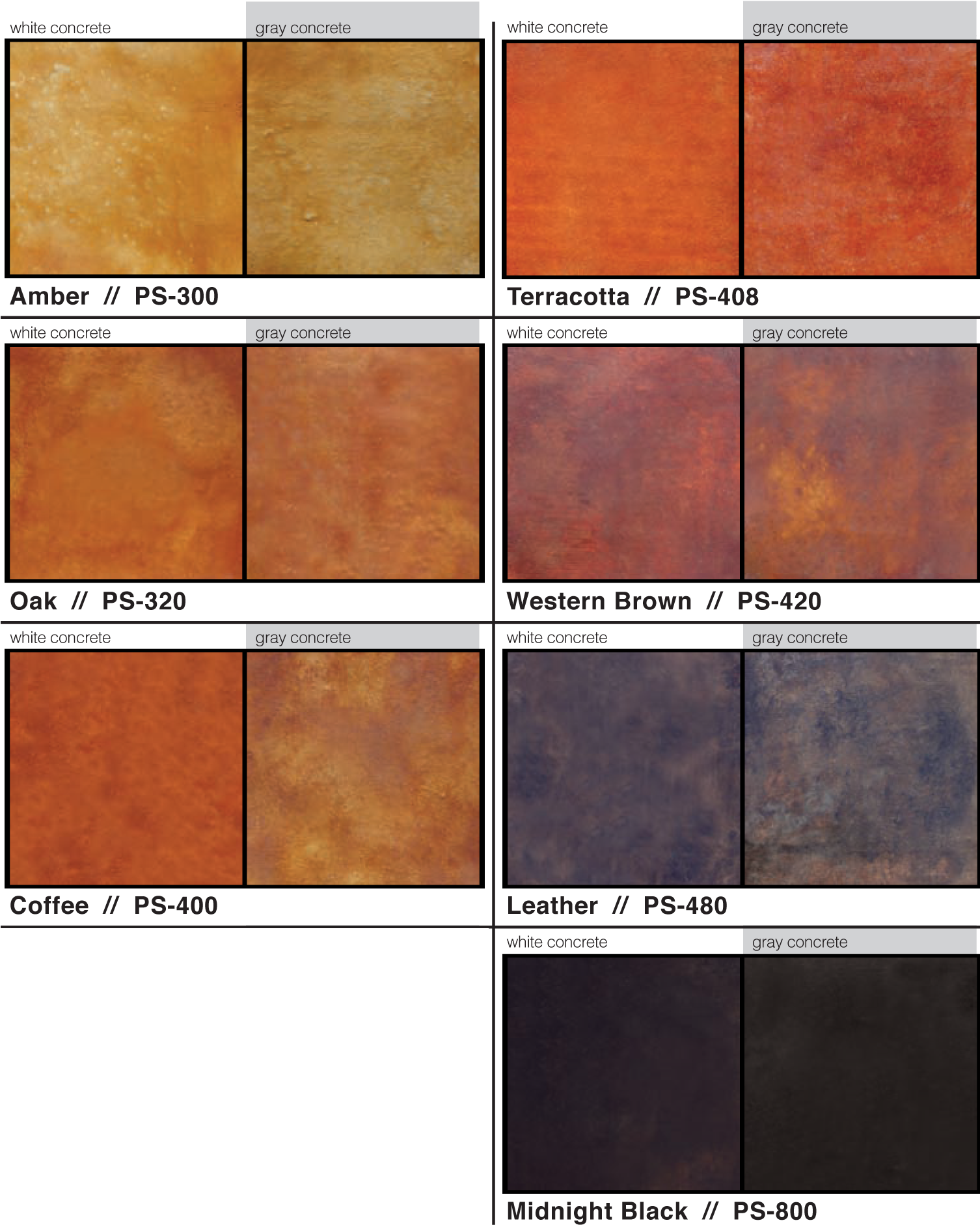 Samples Of Ac - Concrete Acid Stain Colours (1505x1929), Png Download