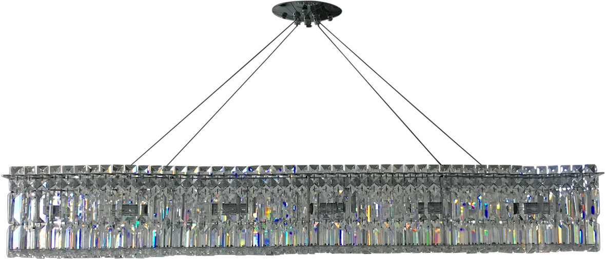 Quot Gocce Modern String Shade Crystal Rectangular - Ceiling (1200x1200), Png Download