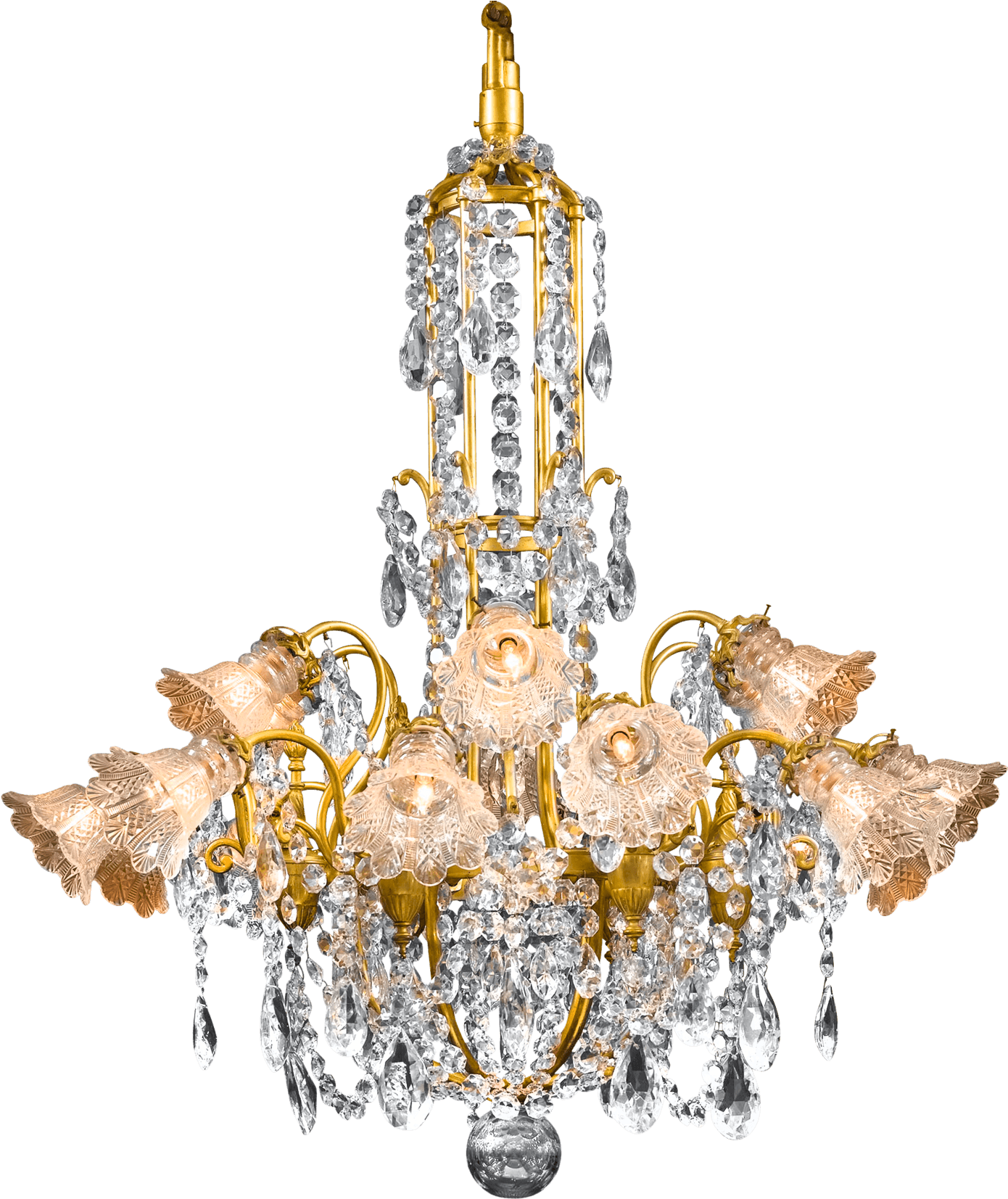 Baccarat Crystal Chandelier - Transparent Chandelier Png (1750x1750), Png Download