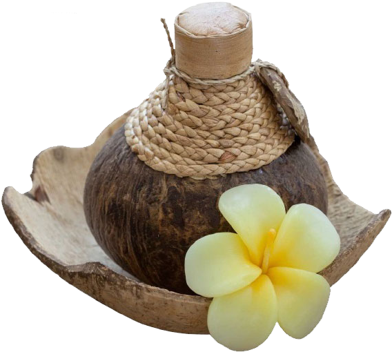 Premium Raw Virgin Coconut Oil - Frangipani (605x525), Png Download
