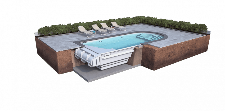 Ergonomic Line - Zwembaden Opbouw (950x471), Png Download