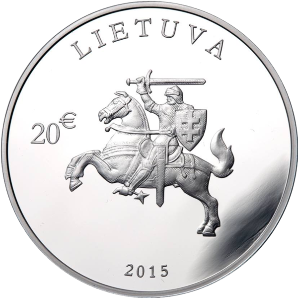 Lt 2015 20euro Independence A - 20 Lithuanian Silver (600x600), Png Download