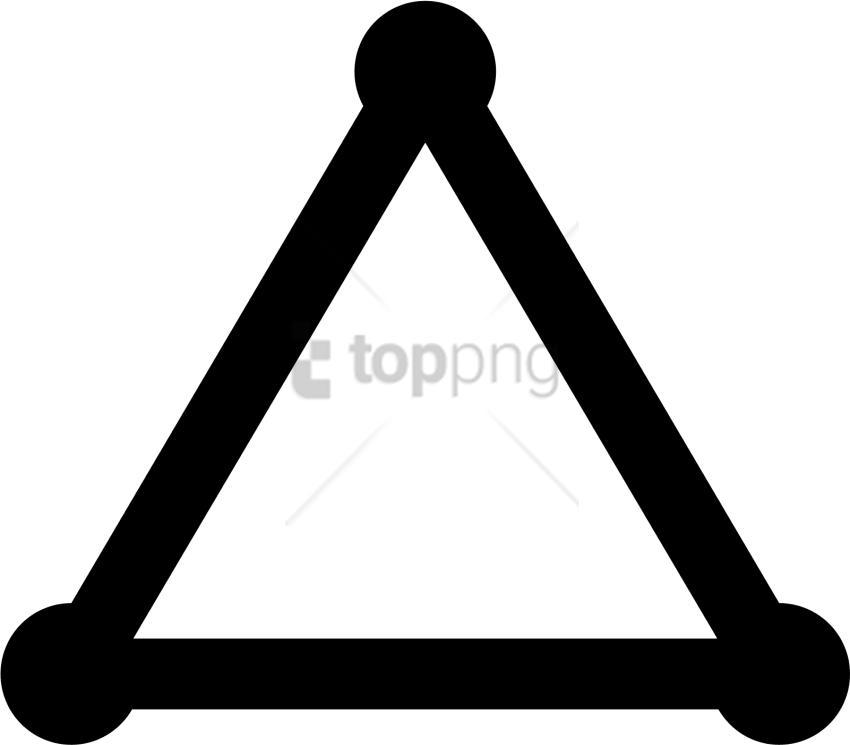 Free Png The Image Is Of A Shape That Has Three Sides - Triangulo Icon Png (850x745), Png Download