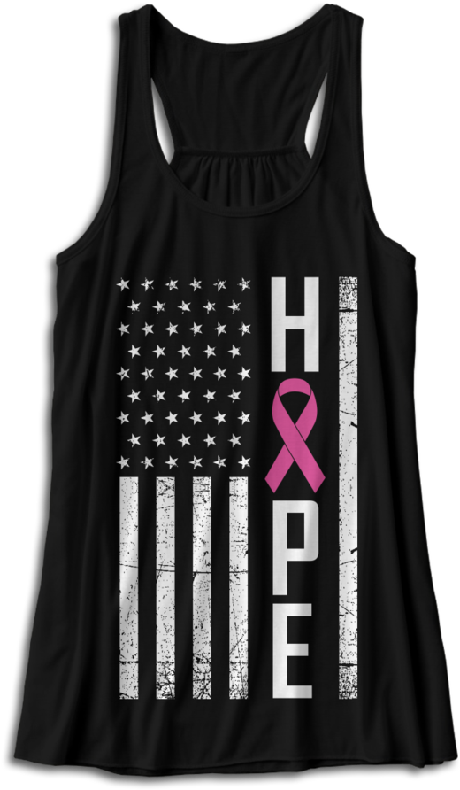 Breast Cancer Hope Ribbon - T-shirt (740x895), Png Download