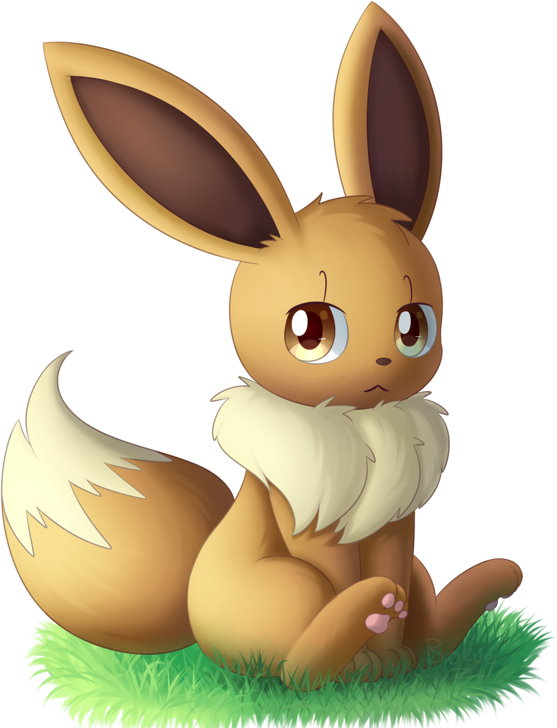 Isolde The Eevee A Rude Fluffball - Cartoon (1280x1530), Png Download