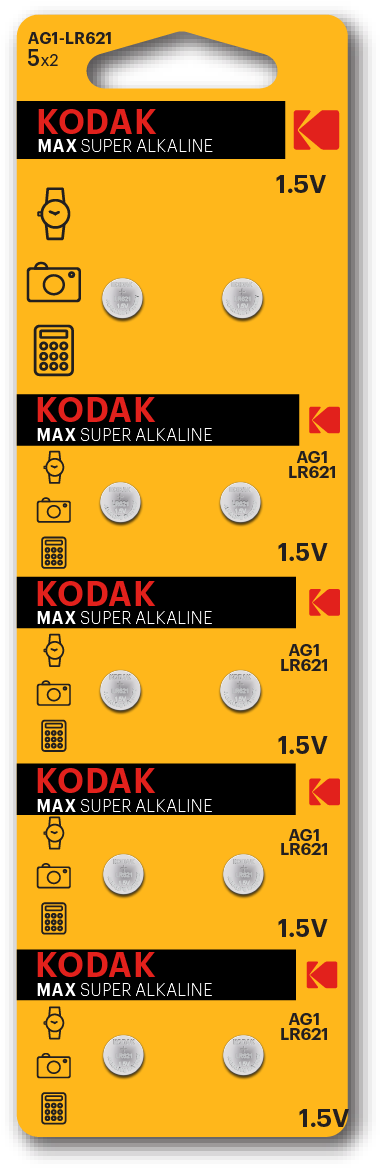 Kodak Alkaline Button Cells - Poster (609x1400), Png Download