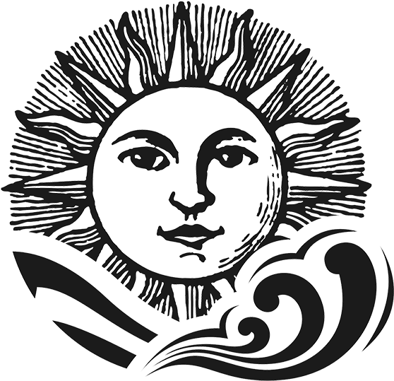 Sun Logo With Face (576x576), Png Download